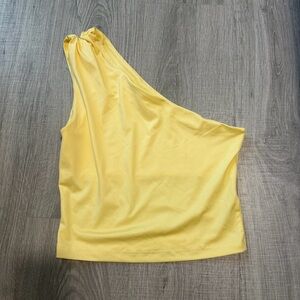 Yellow One-Shoulder Top